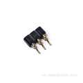 Conector de encabezado femenino reclumbente negro de 2.54 mm